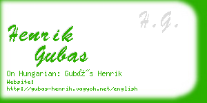 henrik gubas business card